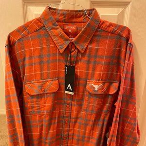TEXAS Longhorns Antigua Flannel LS Shirt SIZE XL